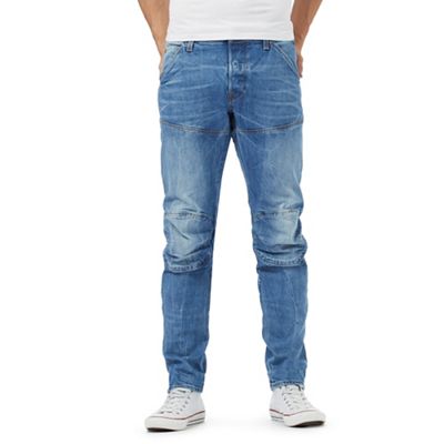 Light blue 'Elwood' mid wash slim fit jeans